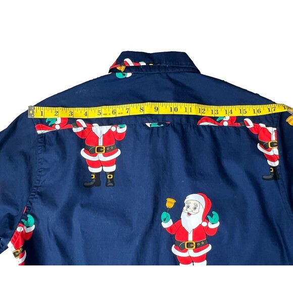 Denim & Flowers Ricky Singh Men's Santa Button-Down Christmas Shirt  Size M - Picture 6 of 9
